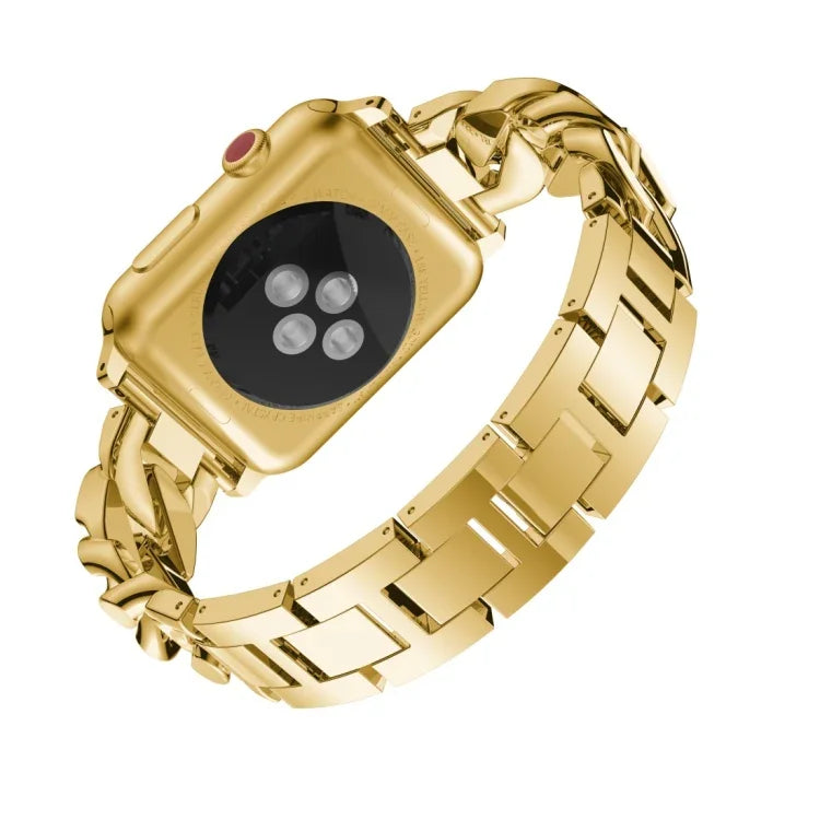 Bracelete de Relógio em Liga de Diamante de Uma Só Fila em Denim, Para Apple Watch Série 8&7 41mm / SE 2&6&SE&5&4 40mm / 3&2&1 38mm, Para Apple Watch Série 8&7 45mm / SE 2&6&SE&5&4 44mm / 3&2&1 42mm