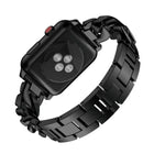 Bracelete de Relógio em Liga de Diamante de Uma Só Fila em Denim, Para Apple Watch Série 8&7 41mm / SE 2&6&SE&5&4 40mm / 3&2&1 38mm, Para Apple Watch Série 8&7 45mm / SE 2&6&SE&5&4 44mm / 3&2&1 42mm