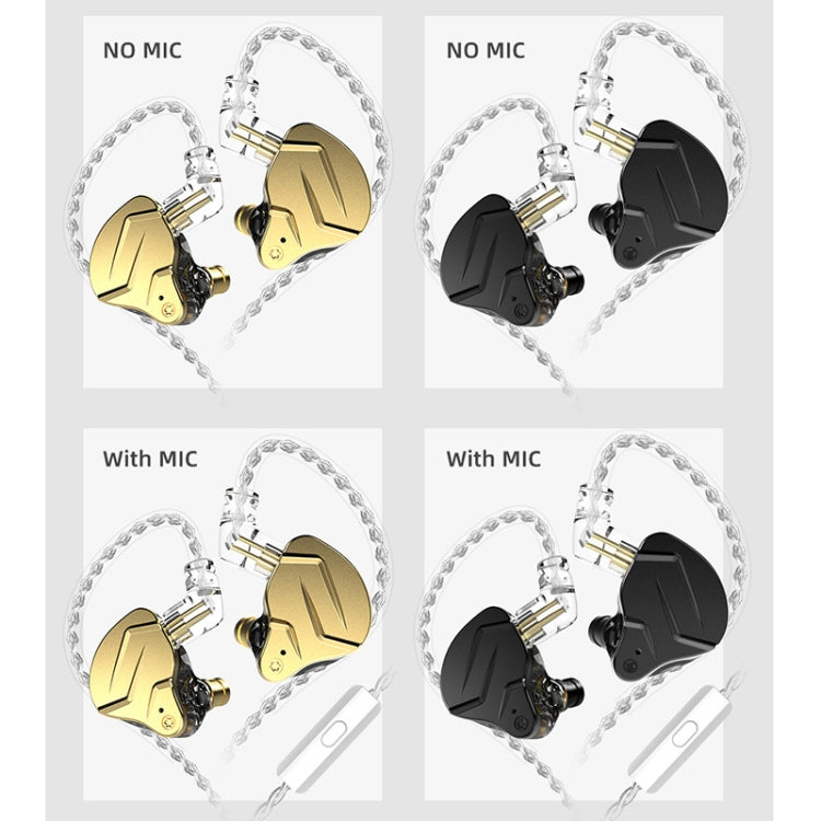 KZ ZSN Pro X Auricular com Fio Intra-auricular de Ferro em Anel com Unidade Híbrida de Metal, Versão Standard ZSN Pro X (Preto), Versão Standard ZSN Pro X (Dourado), Versão com Microfone ZSN Pro X (Preto), Versão com Microfone ZSN Pro X (Dourado)