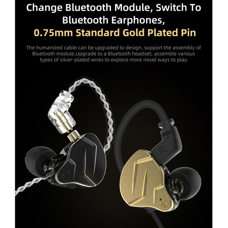 KZ ZSN Pro X Auricular com Fio Intra-auricular de Ferro em Anel com Unidade Híbrida de Metal, Versão Standard ZSN Pro X (Preto), Versão Standard ZSN Pro X (Dourado), Versão com Microfone ZSN Pro X (Preto), Versão com Microfone ZSN Pro X (Dourado)