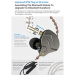 KZ ZSN Pro Ring Iron Hybrid Drive Metal In-ear Wired Earphone,, ZSN Standard Version(Grey), ZSN Standard Version(Blue), ZSN Standard Version(Purple), ZSN Mic Version(Grey), ZSN Mic Version(Blue), ZSN Mic Version(Purple)