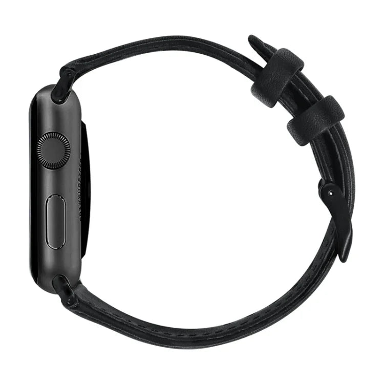 Bracelete de Relógio em Pele Genuína com Cera de Óleo, Para Apple Watch Série 8&7 41mm / SE 2&6&SE&5&4 40mm / 3&2&1 38mm, Para Apple Watch Série 7 41mm / 6 & SE & 5 & 4 40mm / 3 & 2 & 1 38mm