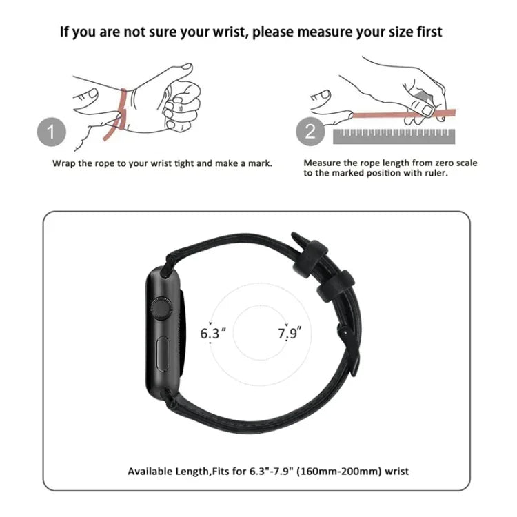 Bracelete de Relógio em Pele Genuína com Cera de Óleo, Para Apple Watch Série 8&7 41mm / SE 2&6&SE&5&4 40mm / 3&2&1 38mm, Para Apple Watch Série 7 41mm / 6 & SE & 5 & 4 40mm / 3 & 2 & 1 38mm