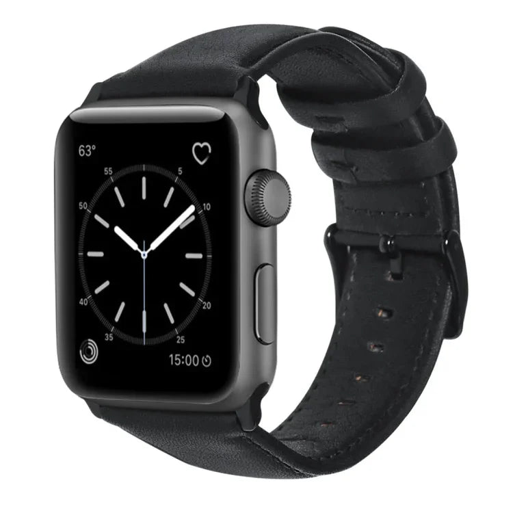 Bracelete de Relógio em Pele Genuína com Cera de Óleo, Para Apple Watch Série 8&7 41mm / SE 2&6&SE&5&4 40mm / 3&2&1 38mm, Para Apple Watch Série 7 41mm / 6 & SE & 5 & 4 40mm / 3 & 2 & 1 38mm
