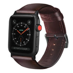 Bracelete de Relógio em Pele Genuína com Cera de Óleo, Para Apple Watch Série 8&7 41mm / SE 2&6&SE&5&4 40mm / 3&2&1 38mm, Para Apple Watch Série 7 41mm / 6 & SE & 5 & 4 40mm / 3 & 2 & 1 38mm