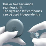 Auricular Desportivo Intra-auricular Sem Fios com Tecnologia Híbrida 1DD+1BA Bluetooth 5.2