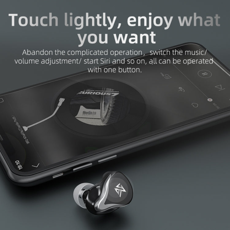 KZ Z3 Auricular TWS Intra-auricular com Tecnologia Híbrida 1DD+1BA Bluetooth 5.2 com Redução de Ruído para Desporto