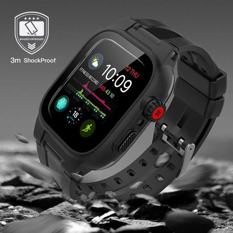 RedPepper Protetor de Ecrã Impermeável IP68 + Bracelete + Capa Protetora, Para Apple Watch Série 6 / 5 / 4 / Watch SE 44mm