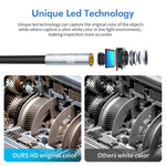 Y17 Câmara Endoscópica Digital Industrial HD WiFi com Dupla Lente 5MP 12mm Autofoco Zoomável, Cabo Rígido 1m, Cabo Rígido 3,5m, Cabo Rígido 5m, Cabo Rígido 10m