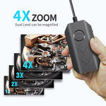 Y17 Câmara Endoscópica Digital Industrial HD WiFi com Dupla Lente 5MP 12mm Autofoco Zoomável, Cabo Rígido 1m, Cabo Rígido 3,5m, Cabo Rígido 5m, Cabo Rígido 10m