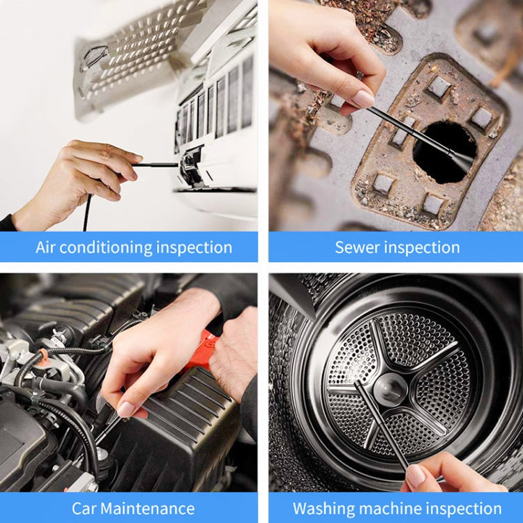 Y17 Câmara Endoscópica Digital Industrial HD WiFi com Dupla Lente 5MP 12mm Autofoco Zoomável, Cabo Rígido 1m, Cabo Rígido 3,5m, Cabo Rígido 5m, Cabo Rígido 10m