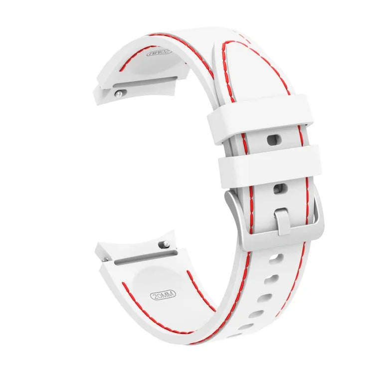 Correia de Substituição em Silicone com Costura, Para Samsung Galaxy Watch4 / Watch4 Classic