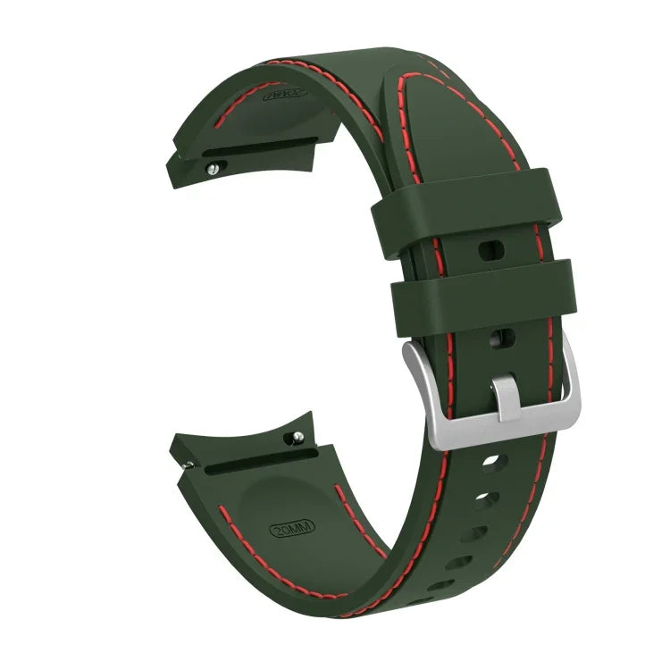 Correia de Substituição em Silicone com Costura, Para Samsung Galaxy Watch4 / Watch4 Classic