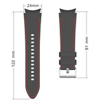 Correia de Substituição em Silicone com Costura, Para Samsung Galaxy Watch4 / Watch4 Classic