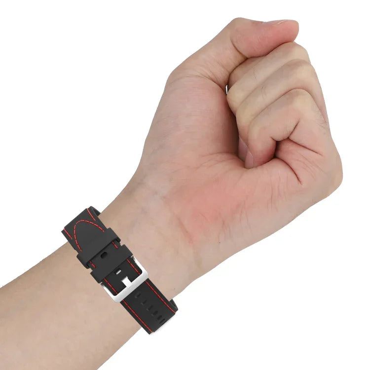 Correia de Substituição em Silicone com Costura, Para Samsung Galaxy Watch4 / Watch4 Classic