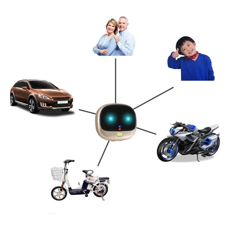 ReachFar RF-V47 IP67 Mini Rastreador GPS Multifuncional para Animais com Luz LED e Clipe Traseiro