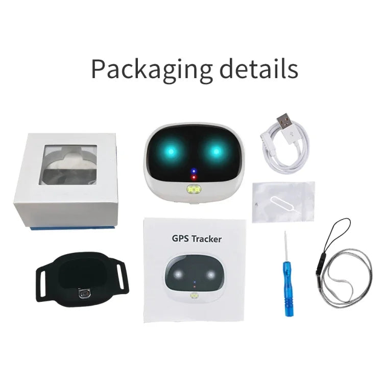 ReachFar RF-V47 IP67 Mini Rastreador GPS Multifuncional para Animais com Luz LED e Clipe Traseiro