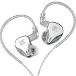 KZ DQ6 Auricular com Fio Intra-auricular Dinâmico HiFi de 3 Unidades, Sem Microfone, Com Microfone