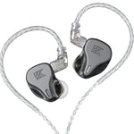 KZ DQ6 Auricular com Fio Intra-auricular Dinâmico HiFi de 3 Unidades, Sem Microfone, Com Microfone