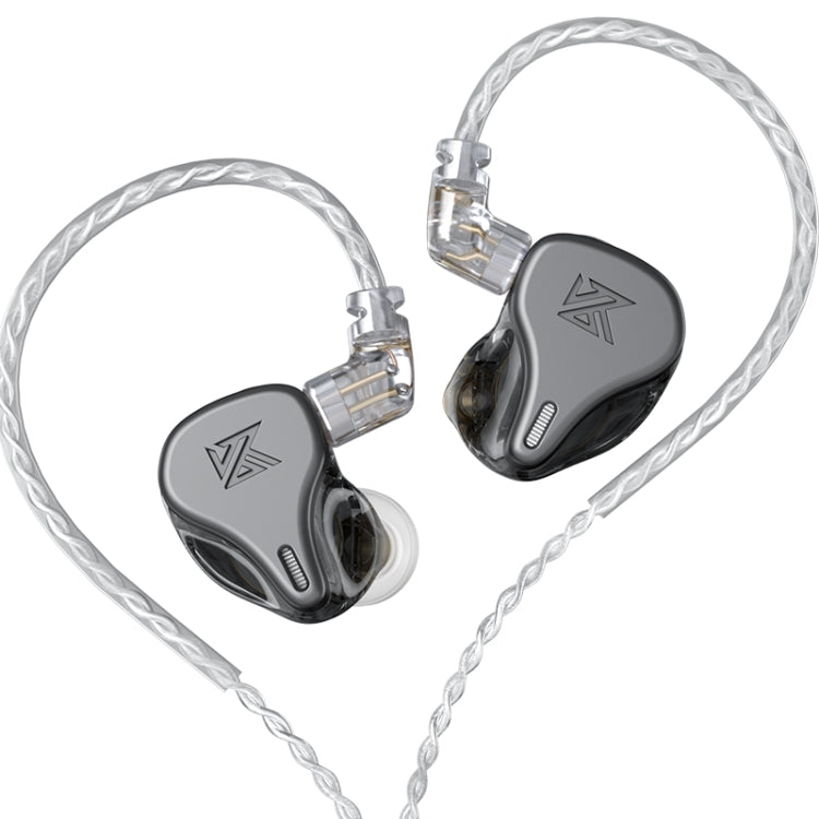 KZ DQ6 Auricular com Fio Intra-auricular Dinâmico HiFi de 3 Unidades, Sem Microfone, Com Microfone