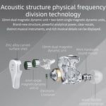 KZ DQ6 Auricular com Fio Intra-auricular Dinâmico HiFi de 3 Unidades, Sem Microfone, Com Microfone