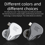 KZ DQ6 Auricular com Fio Intra-auricular Dinâmico HiFi de 3 Unidades, Sem Microfone, Com Microfone