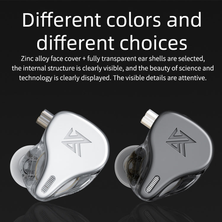 KZ DQ6 Auricular com Fio Intra-auricular Dinâmico HiFi de 3 Unidades, Sem Microfone, Com Microfone