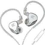KZ DQ6 Auricular com Fio Intra-auricular Dinâmico HiFi de 3 Unidades, Sem Microfone, Com Microfone