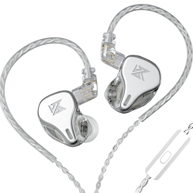 KZ DQ6 Auricular com Fio Intra-auricular Dinâmico HiFi de 3 Unidades, Sem Microfone, Com Microfone