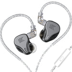 KZ DQ6 Auricular com Fio Intra-auricular Dinâmico HiFi de 3 Unidades, Sem Microfone, Com Microfone