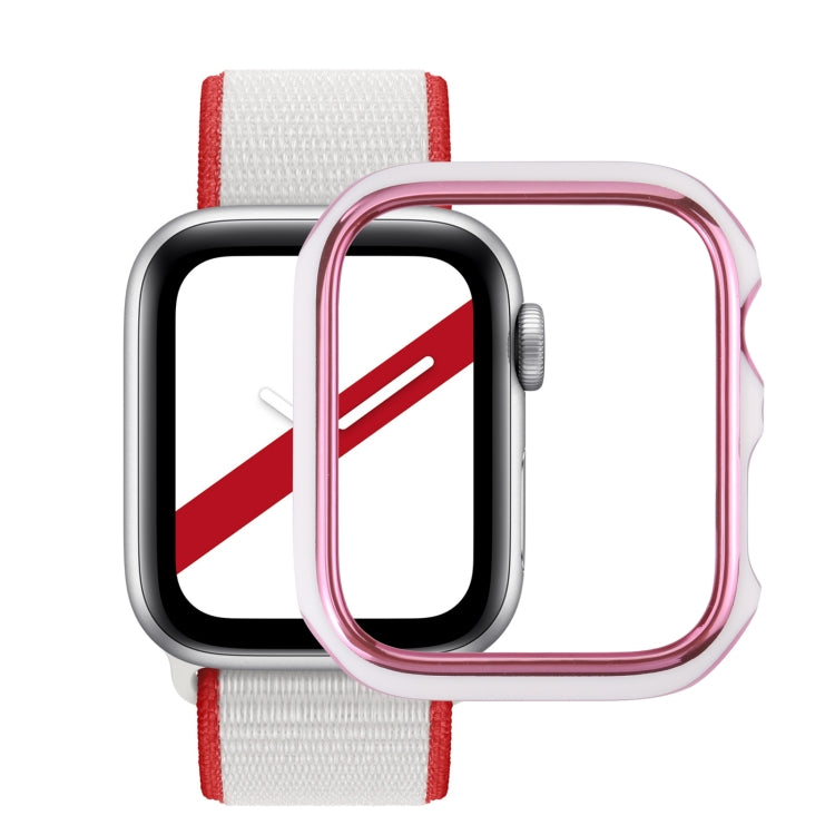 Capa protetora de relógio em PC com eletroplating bicolor, para Apple Watch Series 6 / 5 / 4 / Watch SE 44mm, para Apple Watch Series 3 & 2 & 1 42mm, para Apple Watch Series 6 / 5 / 4 / Watch SE 40mm