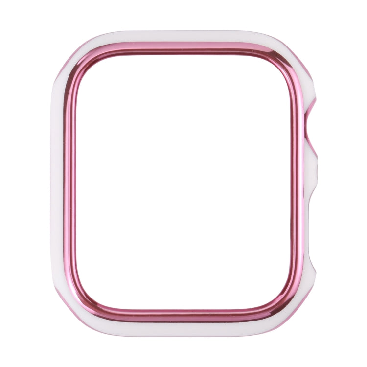 Capa protetora de relógio em PC com eletroplating bicolor, para Apple Watch Series 6 / 5 / 4 / Watch SE 44mm, para Apple Watch Series 3 & 2 & 1 42mm, para Apple Watch Series 6 / 5 / 4 / Watch SE 40mm