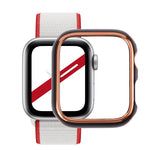 Capa protetora de relógio em PC com eletroplating bicolor, para Apple Watch Series 6 / 5 / 4 / Watch SE 44mm, para Apple Watch Series 3 & 2 & 1 42mm, para Apple Watch Series 6 / 5 / 4 / Watch SE 40mm
