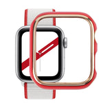 Capa protetora de relógio em PC com eletroplating bicolor, para Apple Watch Series 6 / 5 / 4 / Watch SE 44mm, para Apple Watch Series 3 & 2 & 1 42mm, para Apple Watch Series 6 / 5 / 4 / Watch SE 40mm