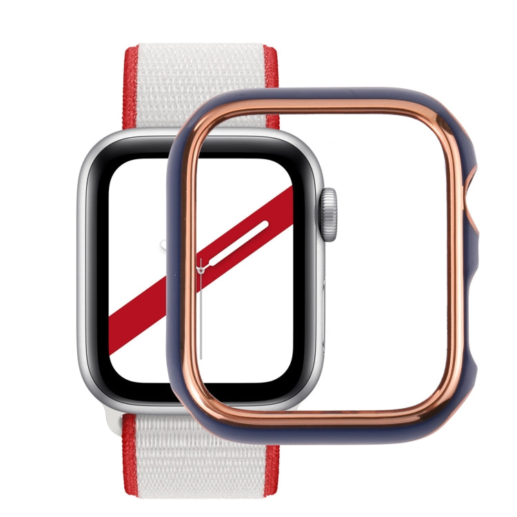 Capa protetora de relógio em PC com eletroplating bicolor, para Apple Watch Series 6 / 5 / 4 / Watch SE 44mm, para Apple Watch Series 3 & 2 & 1 42mm, para Apple Watch Series 6 / 5 / 4 / Watch SE 40mm