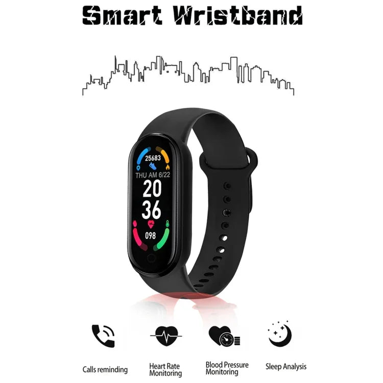 Pulseira Inteligente Desportiva 1M7, Suporta Monitorização da Frequência Cardíaca, Pressão Arterial, Sono e Lembrete de Sedentarismo, Carregamento Linear, Carregamento Magnético