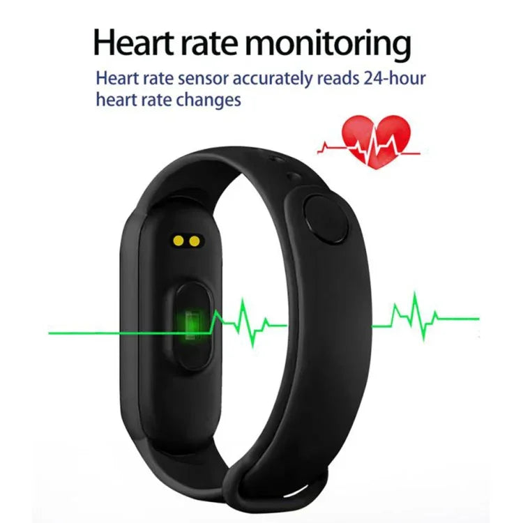 Pulseira Inteligente Desportiva 1M7, Suporta Monitorização da Frequência Cardíaca, Pressão Arterial, Sono e Lembrete de Sedentarismo, Carregamento Linear, Carregamento Magnético