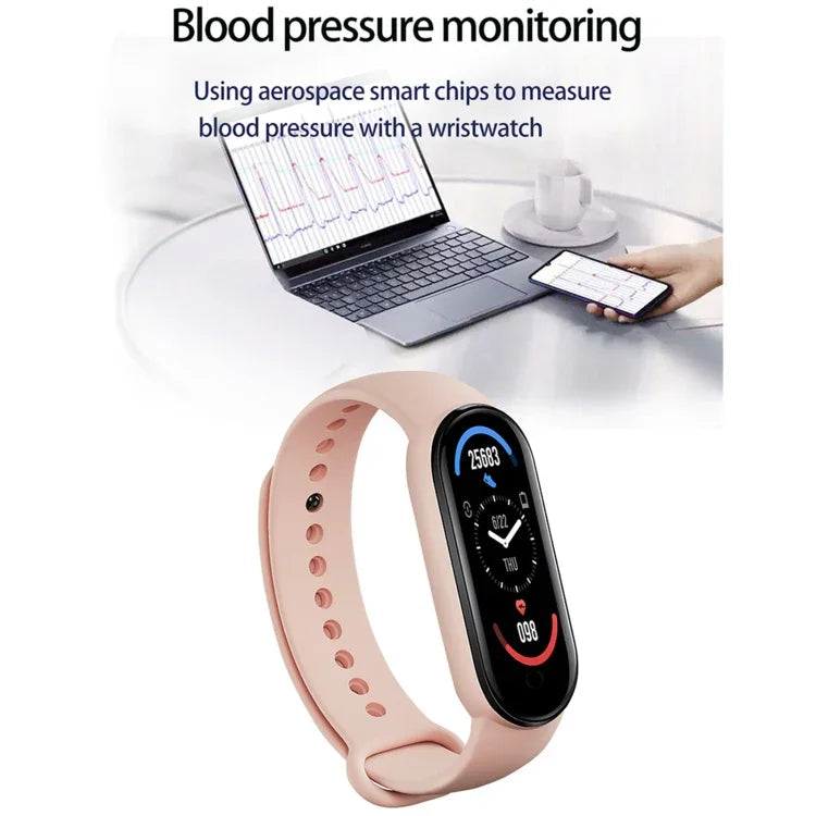 Pulseira Inteligente Desportiva 1M7, Suporta Monitorização da Frequência Cardíaca, Pressão Arterial, Sono e Lembrete de Sedentarismo, Carregamento Linear, Carregamento Magnético