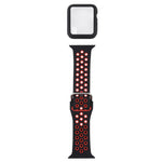 Silicone Replacement Strap Watchband + Protective Case with Screen Protector Set For Apple Watch Series, 3 & 2 & 1 38mm, For Apple Watch Series 6 / 5 / 4 / Watch SE 40mm