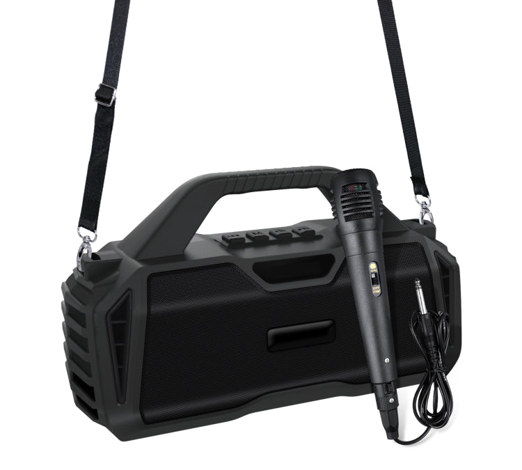 Nova Rixing NR-6011M Coluna Bluetooth 5.0 Portátil para Karaoke Exterior com Microfone & Alça de Ombro, NR-6011M (Preto), NR-6011M (Vermelho), NR-6011M (Azul), NR-6011M (Verde)