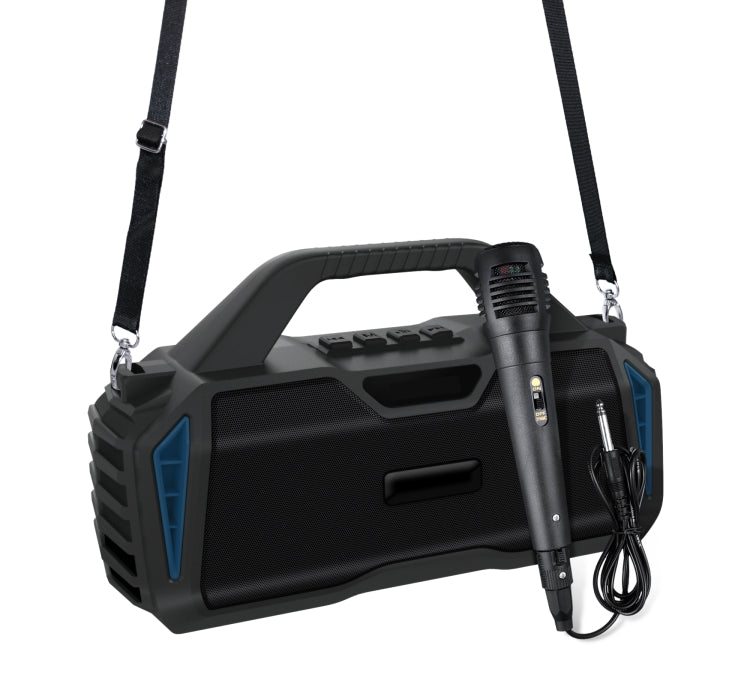 Nova Rixing NR-6011M Coluna Bluetooth 5.0 Portátil para Karaoke Exterior com Microfone & Alça de Ombro, NR-6011M (Preto), NR-6011M (Vermelho), NR-6011M (Azul), NR-6011M (Verde)