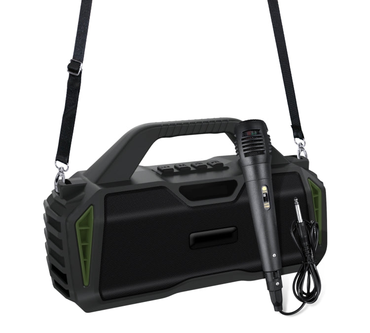 Nova Rixing NR-6011M Coluna Bluetooth 5.0 Portátil para Karaoke Exterior com Microfone & Alça de Ombro, NR-6011M (Preto), NR-6011M (Vermelho), NR-6011M (Azul), NR-6011M (Verde)