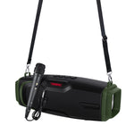 Nova Rixing NR-6012M Coluna Bluetooth 5.0 Portátil para Karaoke Exterior com Microfone & Alça de Ombro, NR-6012M (Azul), NR-6012M (Verde), NR-6012M (Preto), NR-6012M (Vermelho)