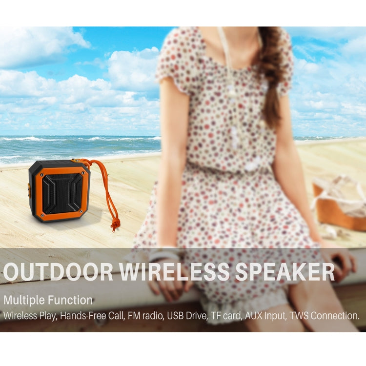 Nova Rixing NR-103 Mini Coluna Bluetooth TWS com Cordão, NR-103 (Laranja), NR-103 (Preto), NR-103 (Vermelho), NR-103 (Azul), NR-103 (Verde)