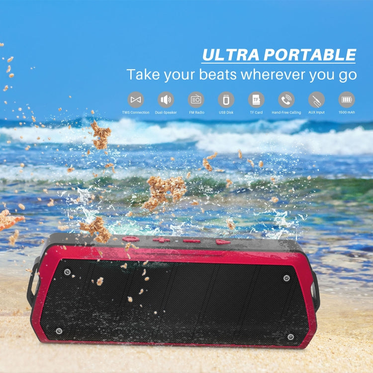NewRixing NR-5000 Coluna Bluetooth de Alta Fidelidade IPX5, Suporta Chamadas Mãos Livres / Cartão TF / FM / Disco U