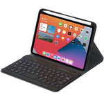 HK006 Teclado Bluetooth Destacável com Teclas Quadradas, Capa de Couro com Suporte para iPad mini 6, HK006