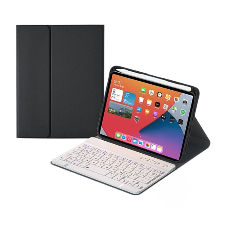 HK006 Teclado Bluetooth Destacável com Teclas Quadradas, Capa de Couro com Suporte para iPad mini 6, HK006