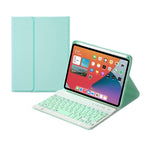HK006 Teclado Bluetooth Destacável com Teclas Quadradas, Capa de Couro com Suporte para iPad mini 6, HK006