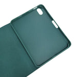 HK006 Teclado Bluetooth Destacável com Teclas Quadradas, Capa de Couro com Suporte para iPad mini 6, HK006