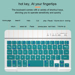 HK006 Teclado Bluetooth Destacável com Teclas Quadradas, Capa de Couro com Suporte para iPad mini 6, HK006